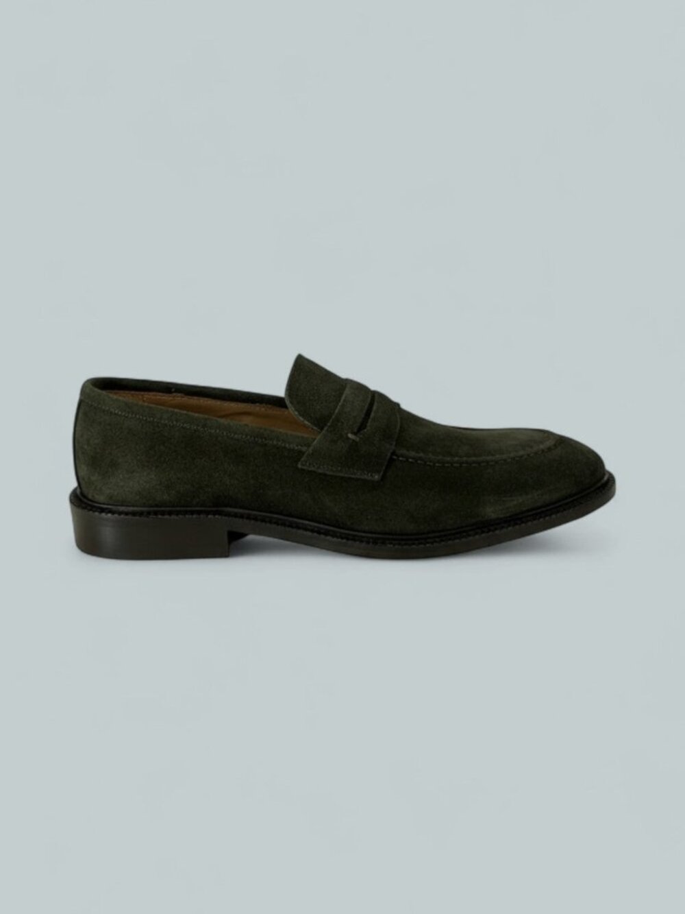 Venezia Suede Loafers - Olive